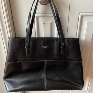 EUC Kate Spade structured black leather tote